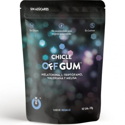 WUG GUM - OFF VALERIAN, TRYPTOPHAN, LEMON BALM AND MELATONIN 10 UNITS foto
