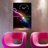 Tablou decorativ cu ceas Clockity, 248CTY1662, Multicolor