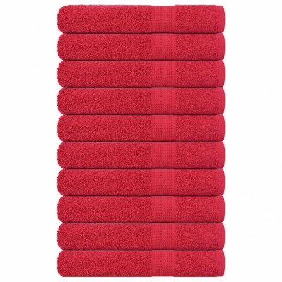 vidaXL Prosoape pentru saună 10 buc Roșu 80x200cm 360 g/m&amp;sup2; 100% bumbac 136937 foto