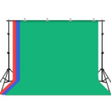 Suport fundal foto, 2 x 3 m, 3 fundaluri diferite, husa pentru transport inclusa, multicolor