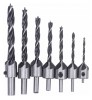 Set 7 Burghie Lemn Powermat HSS, cu Conic, Diametru 3-10 mm, Unghi 45 Grade