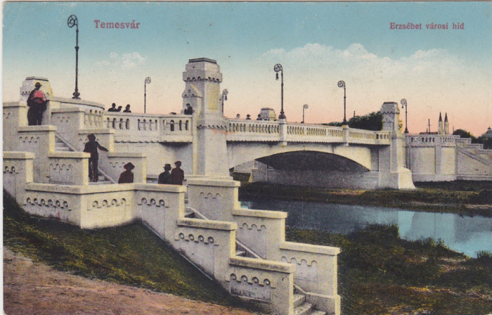 Timisoara Temesvar erzsebet varosi hid ND(1915)