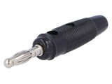 Mufă banană 4mm 10A 60VDC neagră