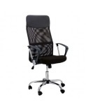 Scaun birou ergonomic mesh OFF 907, baza cromata, cu tetiera, mecanism de balans, 110 kg