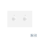 Cumpara ieftin Intrerupator dublu wireless cu touch Livolo, cap scara/cruce, alb