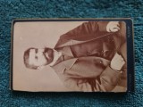 FOTOGRAFIE DE EPOCA anii 1880 , atelier TIEDGE -VIS A VIS HOTEL MURGULESCU ,PLOEST .Distins domn .