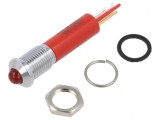Lampă de control LED roșie IP67 &Oslash;8mm