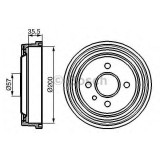 Tambur frana OPEL ASTRA F Combi (51, 52) (1991 - 1998) BOSCH 0 986 477 021