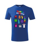 Tricou Personalizat Albastru Number blocks pentru Copii 3