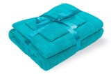 Cumpara ieftin Set Prosoape Bumbac 600 Gsm De Fata 50x90 Cm + De Corp 70x140 + De Maini 30x50 cm, Turcoaz
