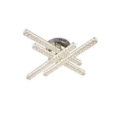 Lustra LED 112W, 4 brate cu diamante, telecomanda, 4320lm, lumina calda/rece