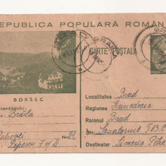RF24 -Carte Postala- Borsec, circulata Braila-Brad 1954
