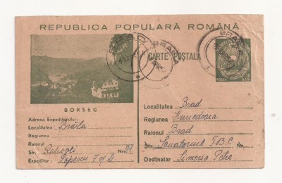 RF24 -Carte Postala- Borsec, circulata Braila-Brad 1954 foto