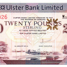 Irlanda de Nord 20 Pounds 2014 P-342b UNC