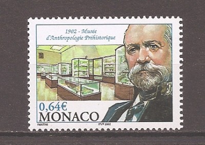 Monaco 2002 - A 100-a aniversare a Muzeului de Antropologie Preistorică, MNH foto