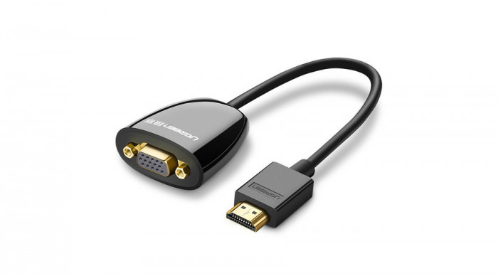 Ugreen adaptor cablu HDMI (mascul) - VGA (femelă) FHD negru (MM105 40253)