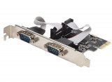 Placa PCI-Express 1.0 adaptor la 2 x Port Serial 9 pin RS232, pci-e la 9pin rs 232, Active