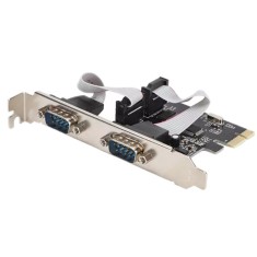 Placa PCI-Express 1.0 adaptor la 2 x Port Serial 9 pin RS232, pci-e la 9pin rs 232