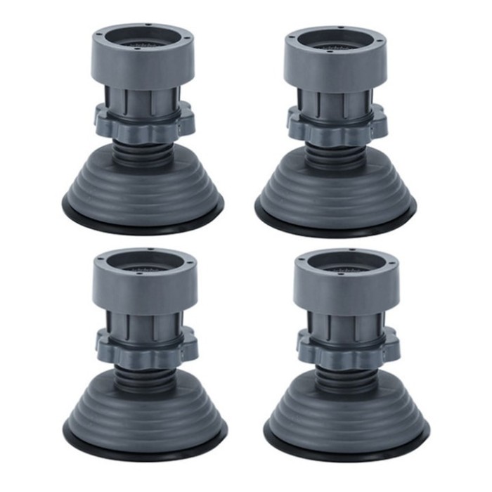 Set 4 supoturi pentru masina de spalat, Walalla, TPR, Gri