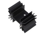 Radiator extrudat H TO218 TO220 TOP3 negru 25,4mm x 42mm