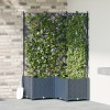 VidaXL Ghiveci de grădină cu trellis 3 pcs Gri 80 x 80 x 143 cm PP 42002864