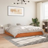 VidaXL Cadru de pat fără saltea, maro ceruit 180x200 cm lemn masiv pin