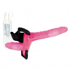 VIBRATOR DUBLU CU STRAP-ON JOYRIDE DUO PINK foto