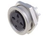 Conector M16 Soclu Mama Amphenol 3 Pini 5A Montare Panou IP40 300V Argintat