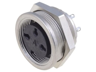 Conector M16 soclu mamă 3 pini 5A foto