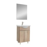 Mobilier complet de baie Ruben Prime 55, lemn de stejar Sonoma