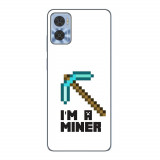 Husa compatibila cu Motorola Moto E22, E22i Silicon Gel Tpu Model Minecraft Miner