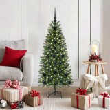 vidaXL Brad de Crăciun artificial cu 150 LED Verde 120 cm PE și PVC 3397329