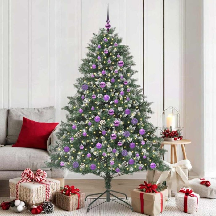 vidaXL Brad de Crăciun artificial cu 300 LED Verde 126 x 126 x 180 cm 3395239