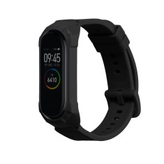 Curea Kwmobile pentru Xiaomi Mi Band 6/Mi Band 5/Mi Band 4, Negru, Silicon, KWM0000182K004C foto