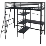 vidaXL Pat cu saltea Negru 200 x 90 cm Metal 242998