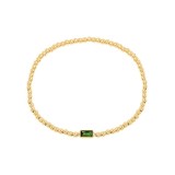 Cumpara ieftin Bratara placata cu aur pe elastic cu zirconiu