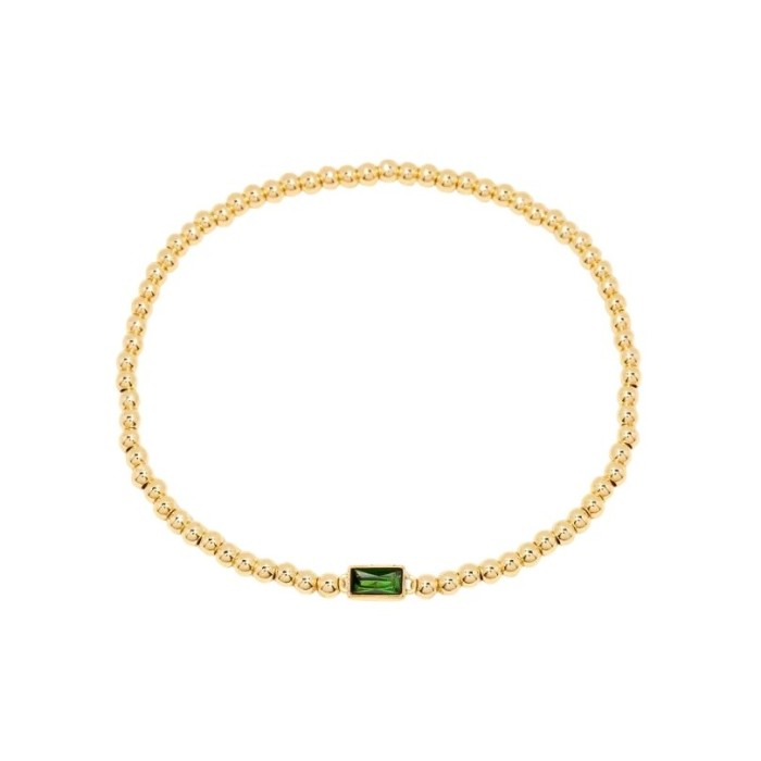 Bratara placata cu aur pe elastic cu zirconiu