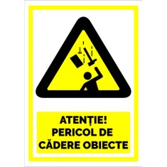 Semn pentru pericol de cadere obiecte foto