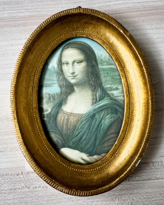 Tablou matase - decorativ / de colectie - Leonardo da Vinci - Mona Lisa foto