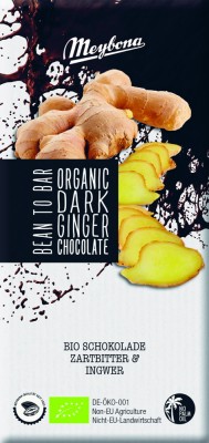 Ciocolata neagra cu ghimbir, bio, 100g, Meybona foto