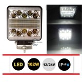 LED Lumini de lucru 12V 24V 102W 5800lm pentru Camion tractor Suv 4x4 Combo