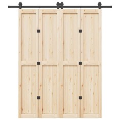 Gossi set feronerie pentru usi glisante, negru, 200 cm, otel