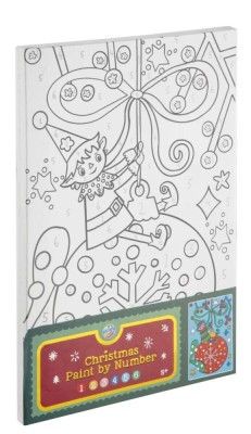 Set pictura pe numere - Spiridus de Craciun foto