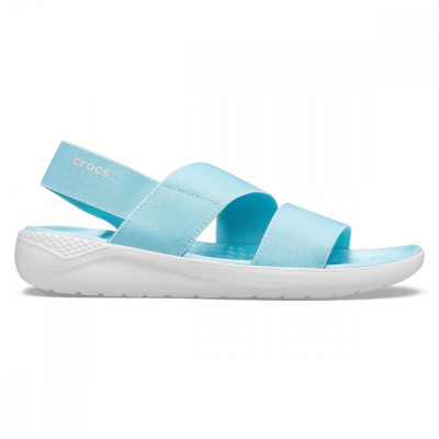Sandale Crocs LiteRide Stretch Sandal Albastru - Ice Blue/Almost White foto