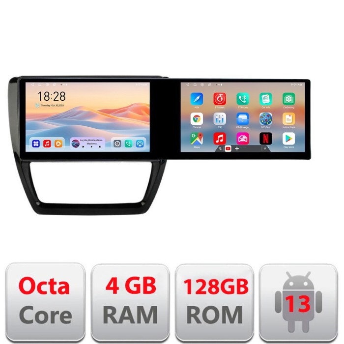 Navigatie VW Jetta 2011-2018 Kit-jetta-15 Edotec 2 ecrane 8 core 4+128 21.6 inch Incell android Wifi 5Ghz gps internet a CarStore Technology