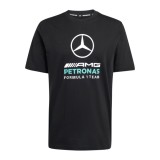 Mercedes AMG Petronas tricou de bărbați Large Logo black F1 Team 2026 - M