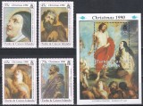 Turks şi Caicos 1990 - 350 de ani de la moartea lui Peter Paul Rubens, Serie scurta + Colita, MNH