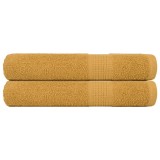 Cumpara ieftin Prosoape de sauna, FROGN, 2 buc., aurii, 80x200 cm, 360 g/m&sup2;