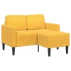 VidaXL Canapea cu 2 locuri cu șezlong &icirc;n formă de L galben deschis 4107082