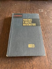 G. N. Berman - Problemes d analyse mathematique (Probleme de analiza matematica - carte in franceza)
